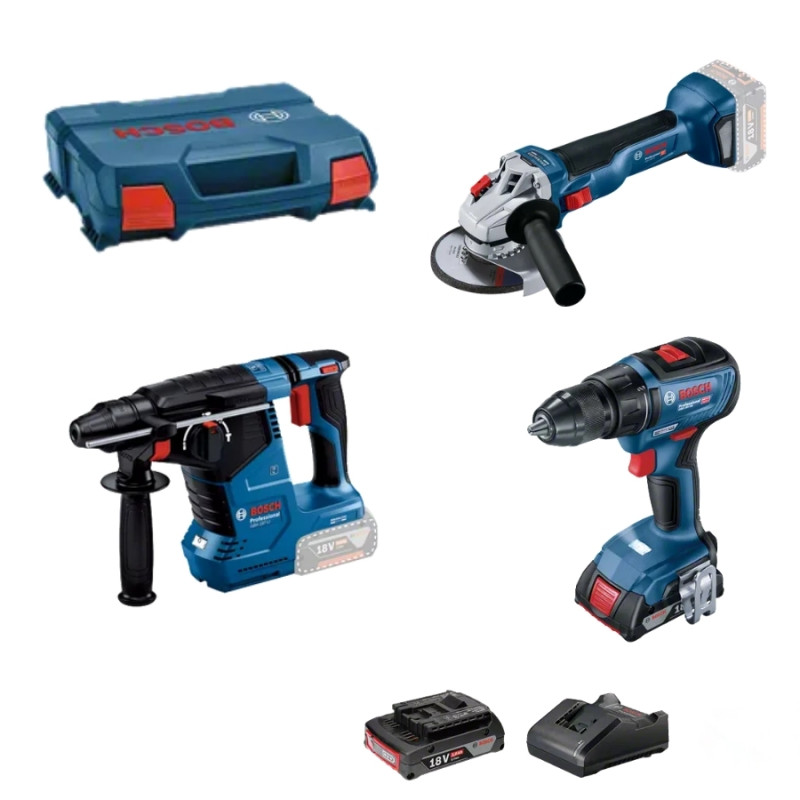 Bosch Üçlü Set - GBH 187-LI + GWS 18V-10 + GSR ...