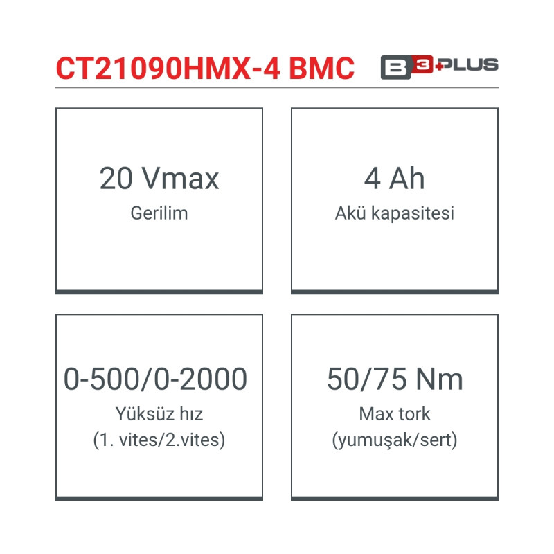 Crown Akülü Vidalama 20V-4Ah CT21090HMX-4 BMC