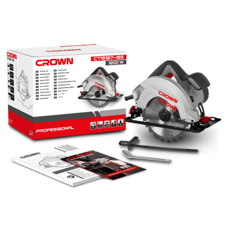 Crown Daire Testere 1200W 165mm - CT15187-165