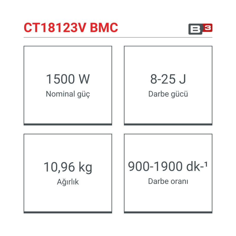 Crown Devir Ayarlı Kırıcı SDS Max 1500W - CT18123V BMC