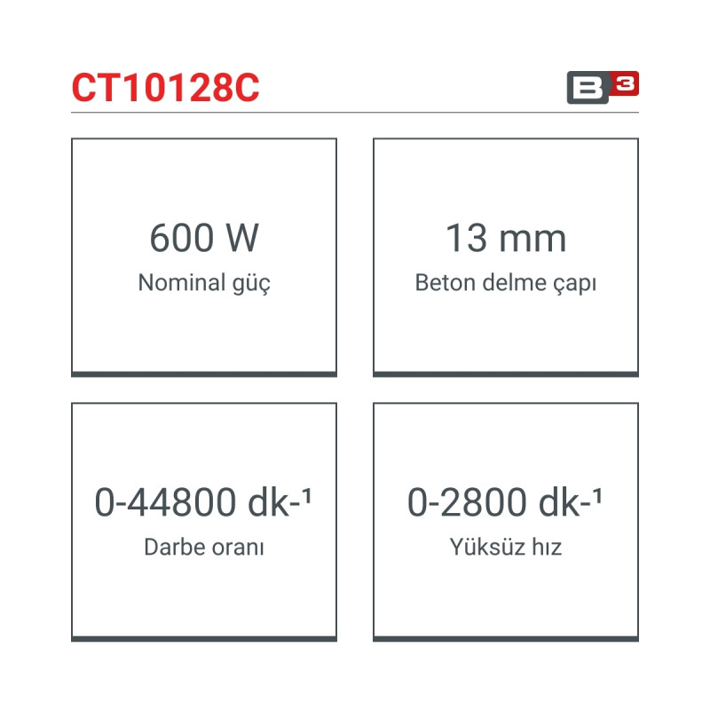 Crown Darbeli Matkap 600W - CT10128C