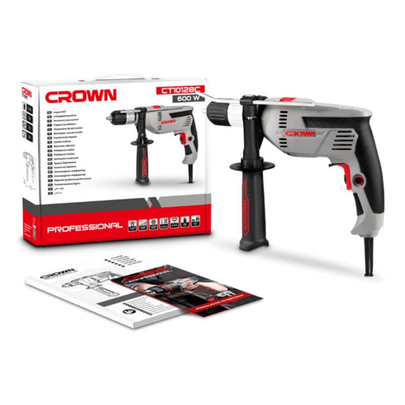 Crown Darbeli Matkap 600W - CT10128C