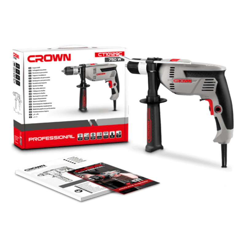Crown Darbeli Matkap 750W - CT10129C