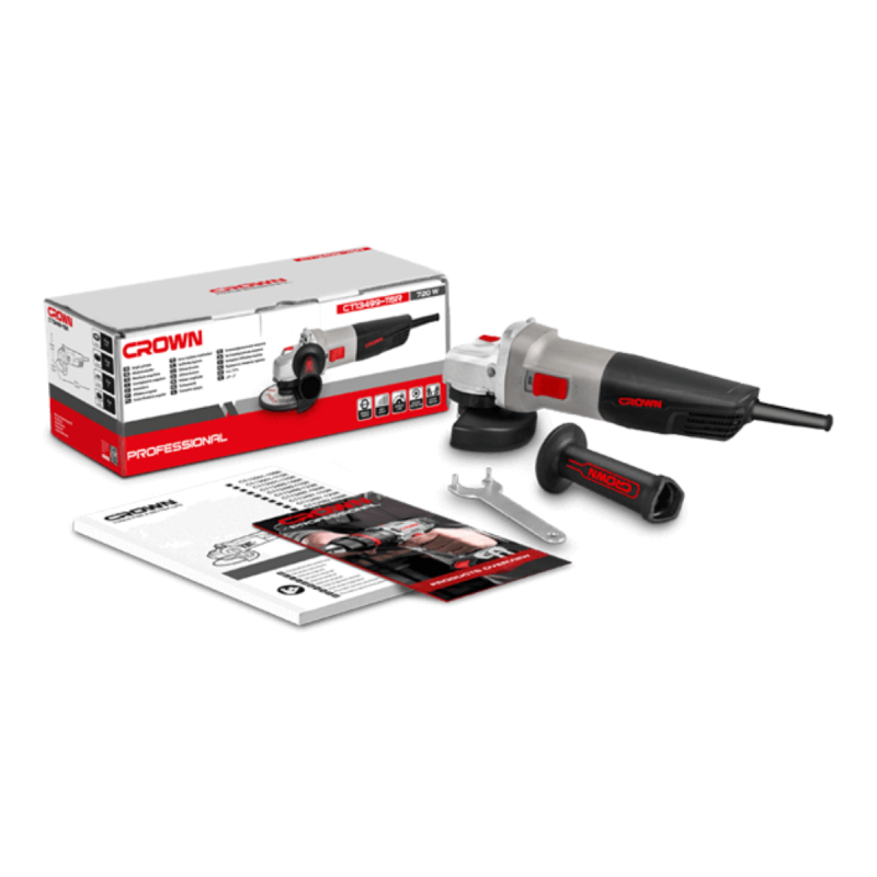 Crown Avuç Taşlama 720W 115mm - CT13499-115R
