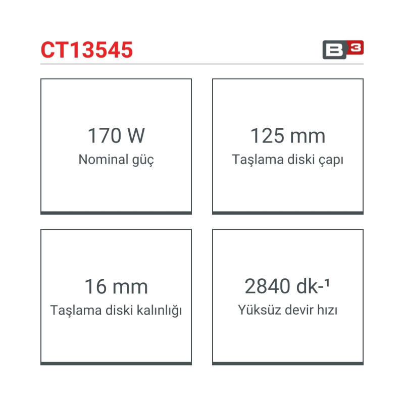 Crown Taş Motoru 170W - CT13545